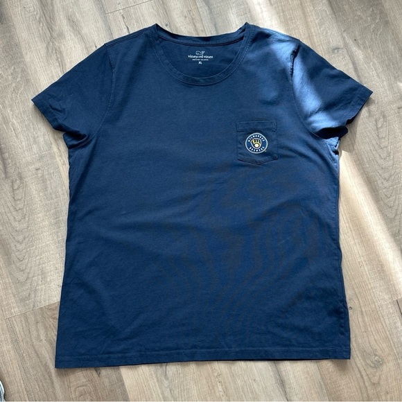 Milwaukee Brewers Baseball Women’s XL Vineyard Vibes Pocket T-shirt MLB - Picture 3 of 6